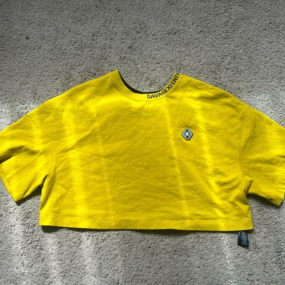 Savage X Fenty Yellow crop top - size x small